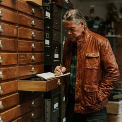 Buffalo Jackson Trading Co. Leather Jackets Theodore Field Leather Jacket | Light Brown 11 Buffalo Jackson Trading Co. Leather Jackets Theodore Field Leather Jacket | Light Brown