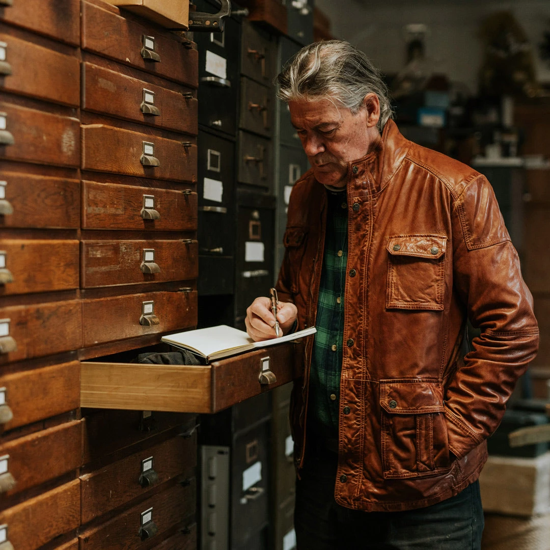 Buffalo Jackson Trading Co. Leather Jackets Theodore Field Leather Jacket | Light Brown Buffalo Jackson Trading Co. Leather Jackets Theodore Field Leather Jacket | Light Brown