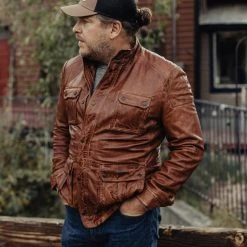 Buffalo Jackson Trading Co. Leather Jackets Theodore Field Leather Jacket | Light Brown 19 Buffalo Jackson Trading Co. Leather Jackets Theodore Field Leather Jacket | Light Brown