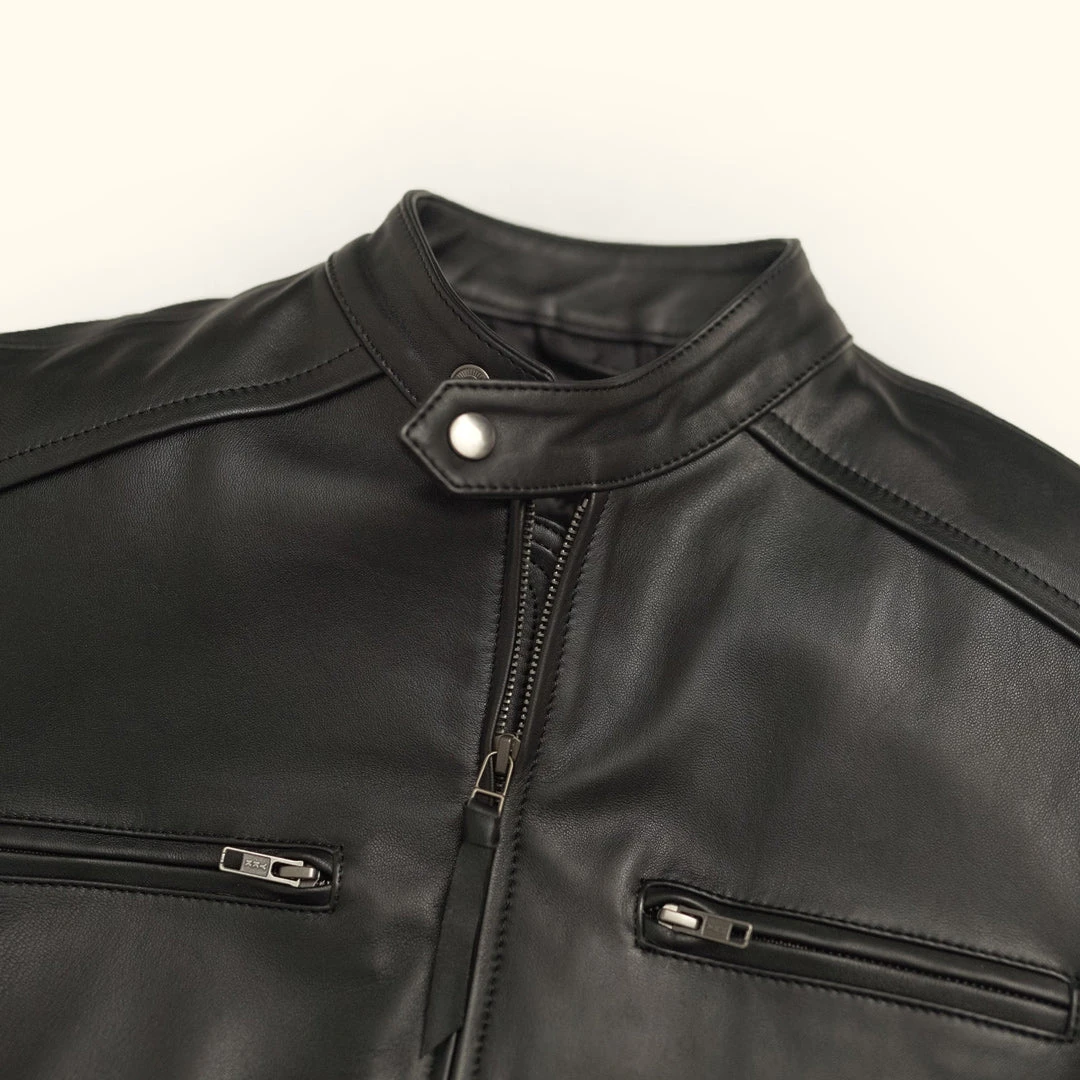 Buffalo Jackson Trading Co. Leather Jackets Thompson Leather Moto Jacket | Black 11 Buffalo Jackson Trading Co. Leather Jackets Thompson Leather Moto Jacket | Black