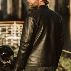 Buffalo Jackson Trading Co. Leather Jackets Thompson Leather Moto Jacket | Black 30 Buffalo Jackson Trading Co. Leather Jackets Thompson Leather Moto Jacket | Black