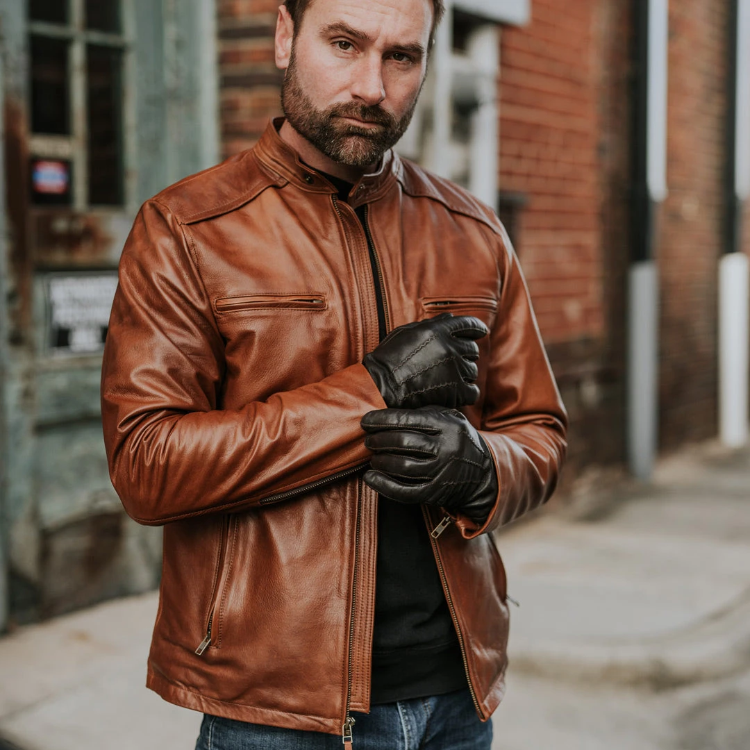 Buffalo Jackson Trading Co. Thompson Leather Moto Jacket | Whiskey Tan Buffalo Jackson Trading Co. Thompson Leather Moto Jacket | Whiskey Tan