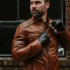 Buffalo Jackson Trading Co. Thompson Leather Moto Jacket | Whiskey Tan 13 Buffalo Jackson Trading Co. Thompson Leather Moto Jacket | Whiskey Tan