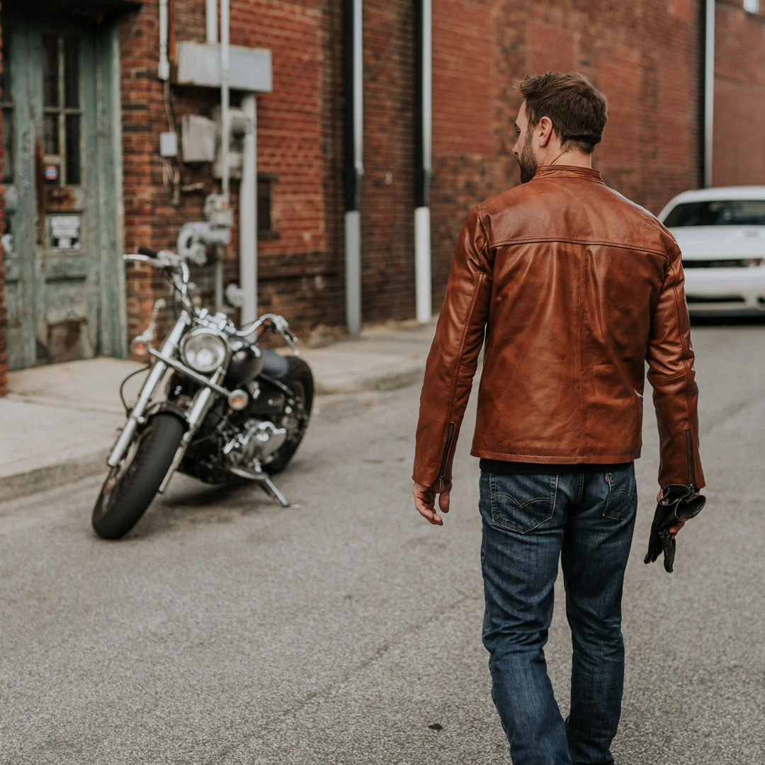 Buffalo Jackson Trading Co. Thompson Leather Moto Jacket | Whiskey Tan Buffalo Jackson Trading Co. Thompson Leather Moto Jacket | Whiskey Tan