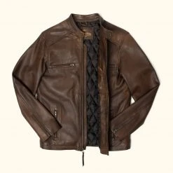 Buffalo Jackson Trading Co. Thompson Leather Moto Jacket | Brown 6 Buffalo Jackson Trading Co. Thompson Leather Moto Jacket | Brown