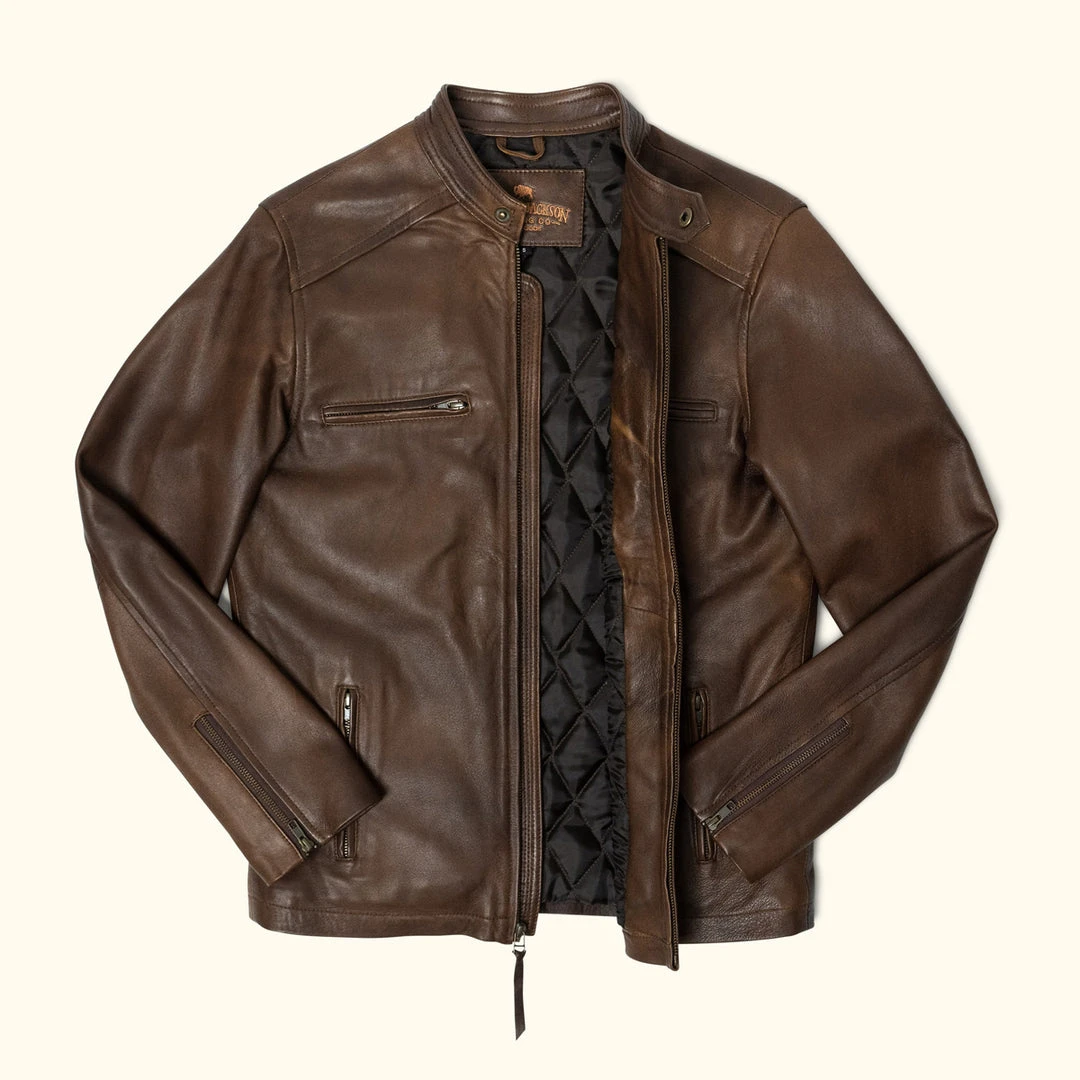 Buffalo Jackson Trading Co. Thompson Leather Moto Jacket | Brown Buffalo Jackson Trading Co. Thompson Leather Moto Jacket | Brown