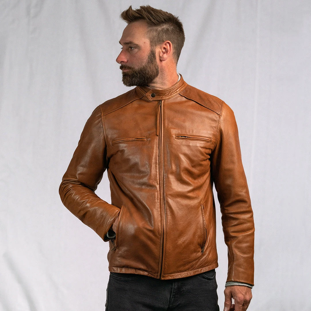 Buffalo Jackson Trading Co. Thompson Leather Moto Jacket | Whiskey Tan Buffalo Jackson Trading Co. Thompson Leather Moto Jacket | Whiskey Tan