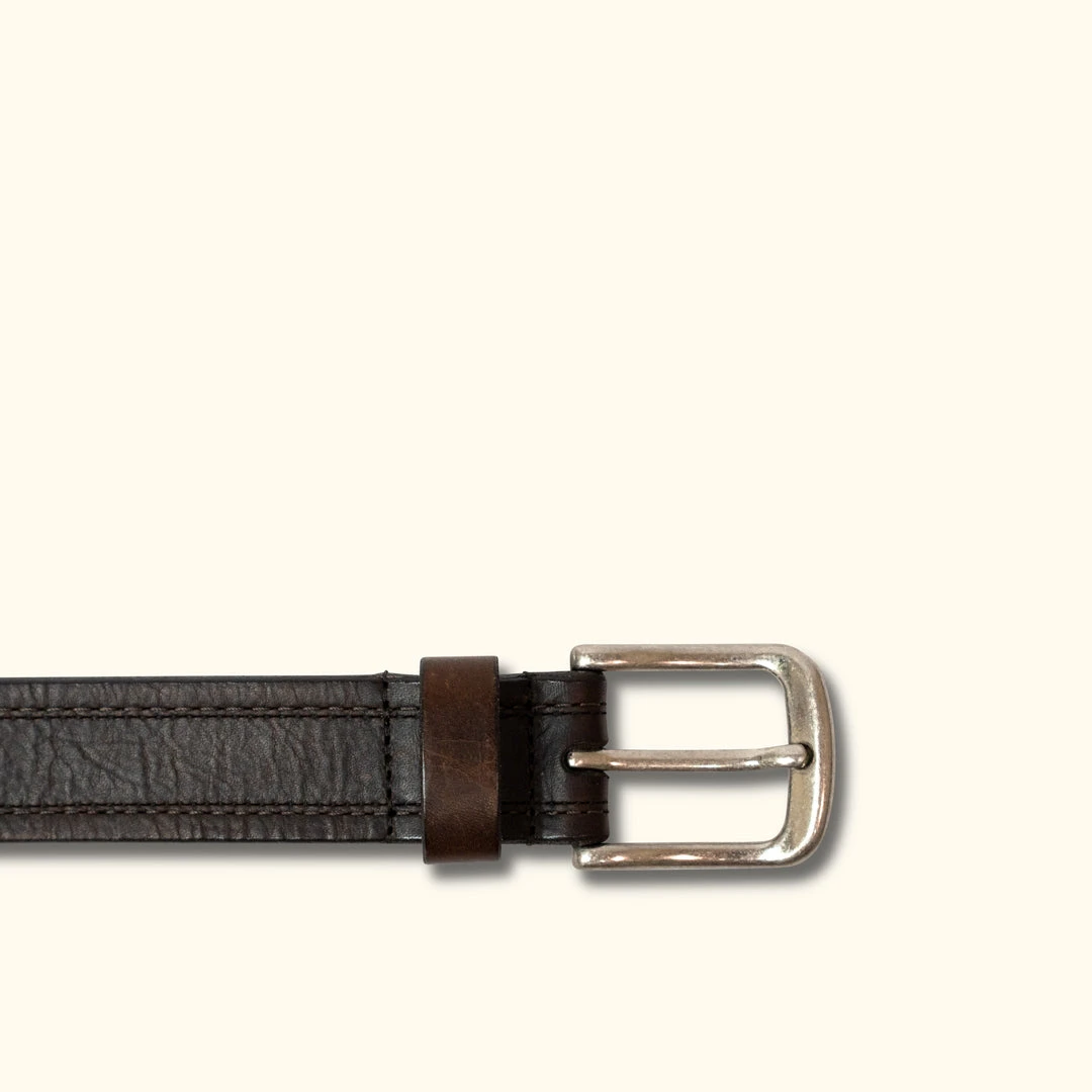 Lejon Vintage Bison Leather Austin Belt | Dark Chocolate Brown Leather Belts Lejon Vintage Bison Leather Austin Belt | Dark Chocolate Brown Leather Belts