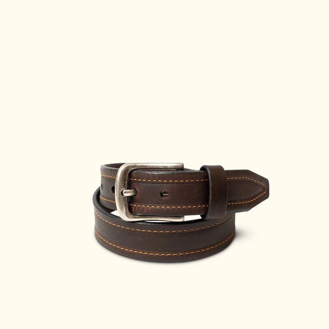 Lejon Leather Belts Vintage Bison Austin Belt | Saddle