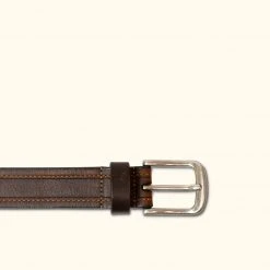 Lejon Leather Belts Vintage Bison Austin Belt | Saddle