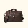 Buffalo Jackson Trading Co. Walker Leather Briefcase Bag | Vintage Oak Leather Briefcases