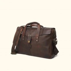 Buffalo Jackson Trading Co. Walker Leather Briefcase Bag | Vintage Oak Leather Briefcases