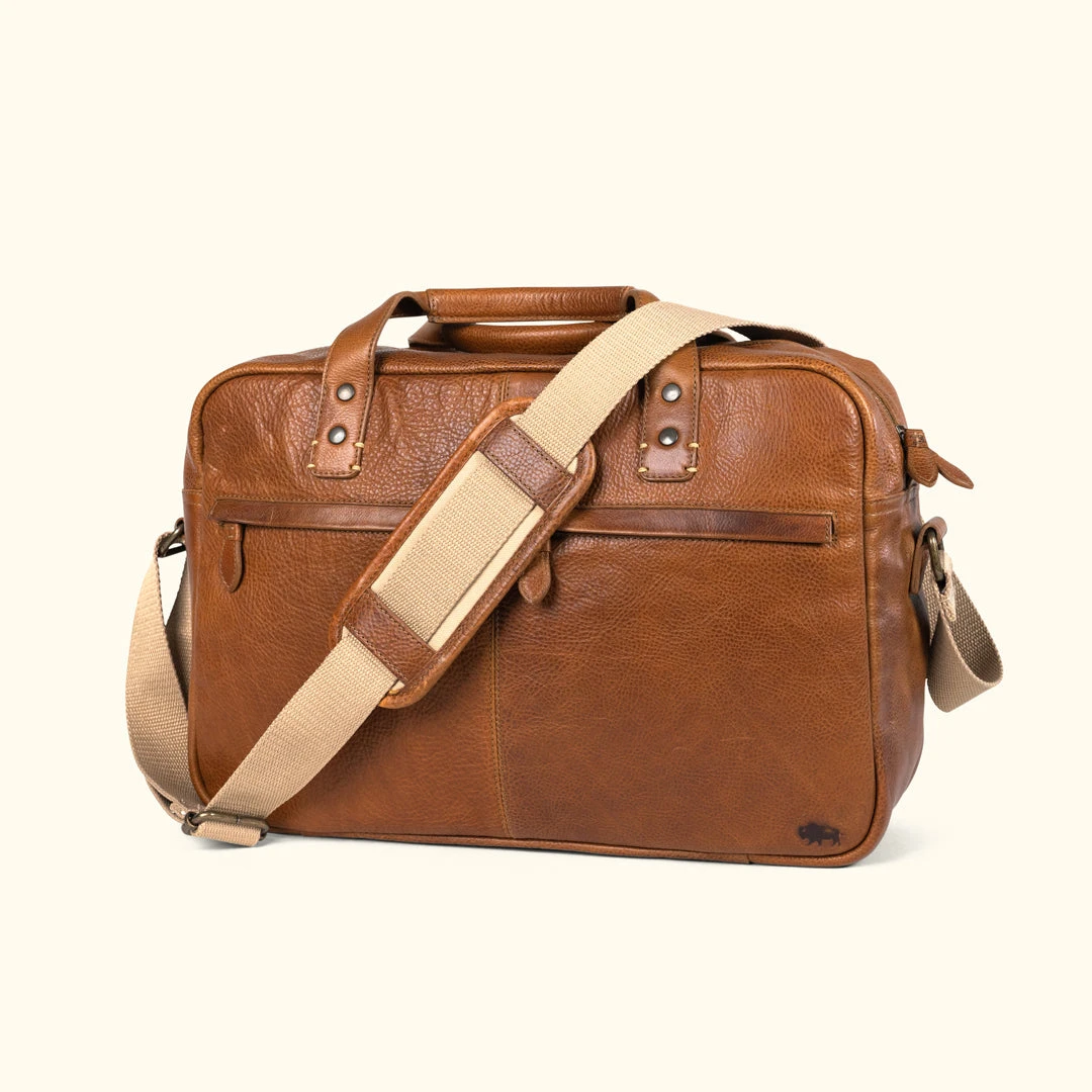 Buffalo Jackson Trading Co. Walker Leather Pilot Bag | Rustic Tan 4 Buffalo Jackson Trading Co. Walker Leather Pilot Bag | Rustic Tan