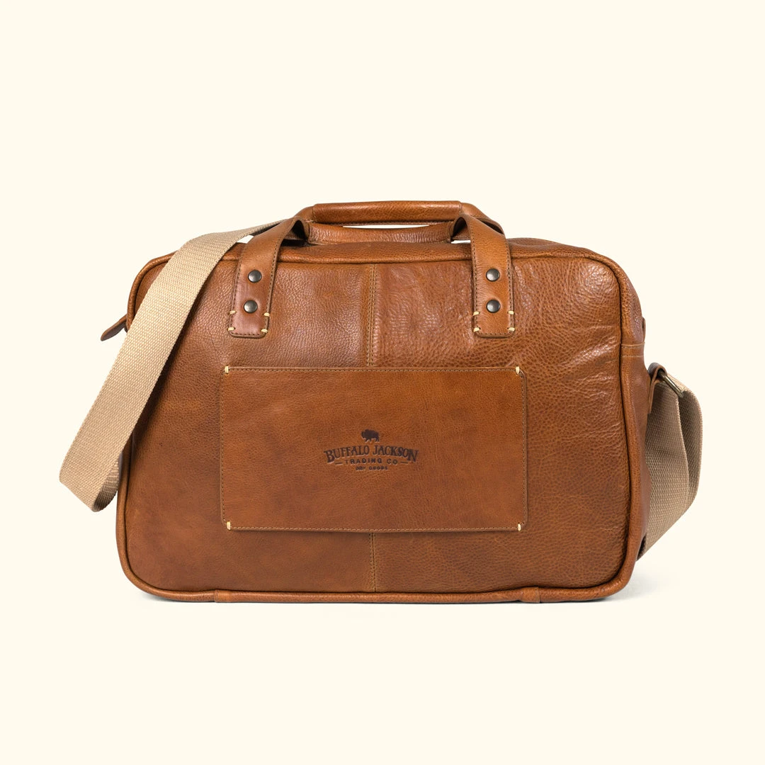 Buffalo Jackson Trading Co. Walker Leather Pilot Bag | Rustic Tan 6 Buffalo Jackson Trading Co. Walker Leather Pilot Bag | Rustic Tan