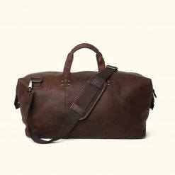 Buffalo Jackson Trading Co. Leather Duffle Bags Walker Leather Weekend Bag | Vintage Oak