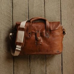 Buffalo Jackson Trading Co. Walker Leather Briefcase Bag | Rustic Tan 8 Buffalo Jackson Trading Co. Walker Leather Briefcase Bag | Rustic Tan