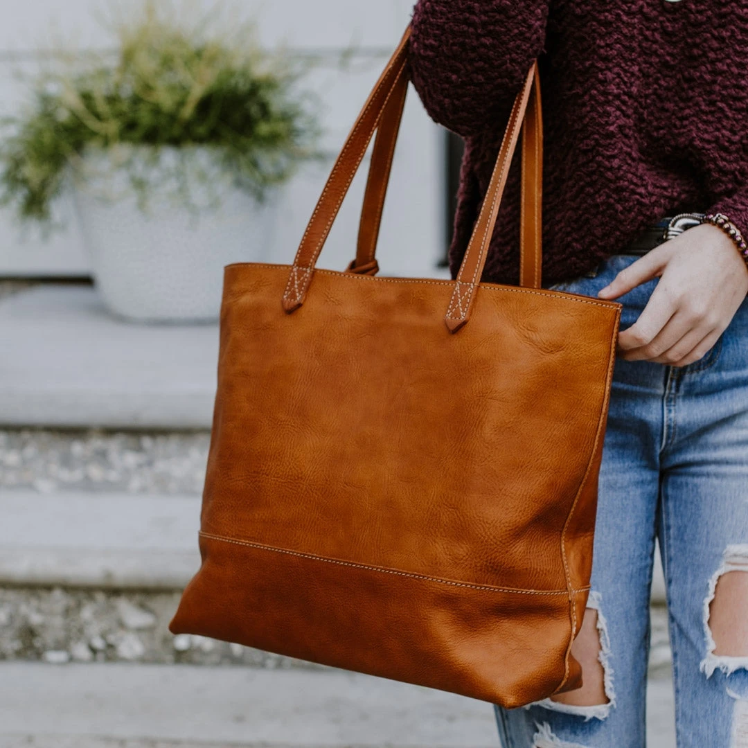 Buffalo Jackson Trading Co. Madison Leather Tote Bag | Saddle Tan Leather Totes Buffalo Jackson Trading Co. Madison Leather Tote Bag | Saddle Tan Leather Totes