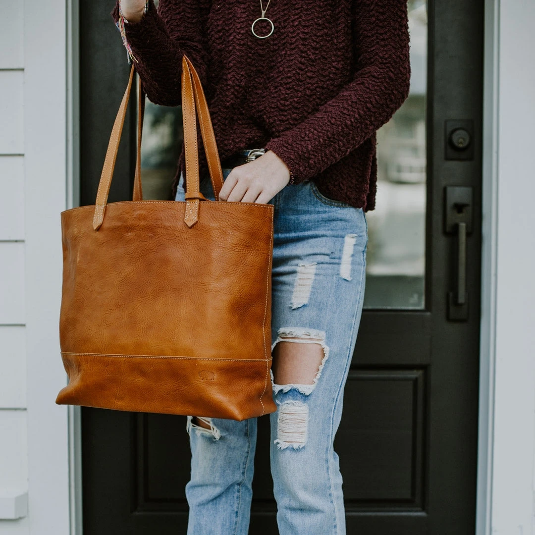 Buffalo Jackson Trading Co. Madison Leather Tote Bag | Saddle Tan Leather Totes Buffalo Jackson Trading Co. Madison Leather Tote Bag | Saddle Tan Leather Totes