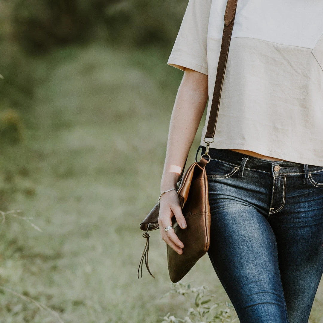 Buffalo Jackson Trading Co. Madison Leather Crossbody Foldover Clutch | Dark Hazelnut Buffalo Jackson Trading Co. Madison Leather Crossbody Foldover Clutch | Dark Hazelnut