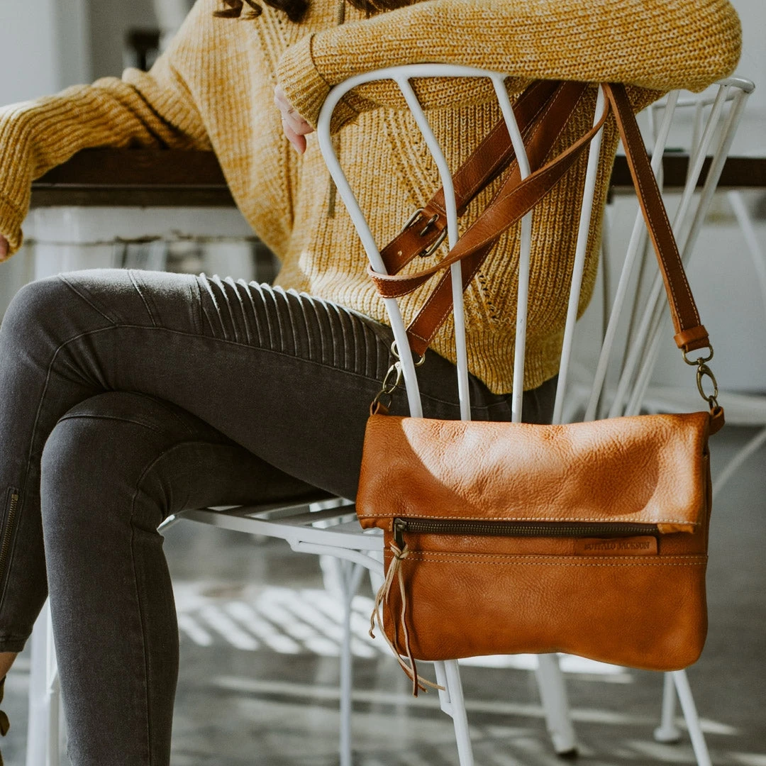 Buffalo Jackson Trading Co. Madison Leather Crossbody Foldover Clutch | Saddle Tan 8 Buffalo Jackson Trading Co. Madison Leather Crossbody Foldover Clutch | Saddle Tan