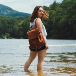 Buffalo Jackson Trading Co. Madison Leather Backpack | Saddle Tan Leather Backpacks