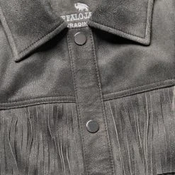 Buffalo Jackson Trading Co. Women's Oakley Fringe Leather Jacket | Grey 6 Buffalo Jackson Trading Co. Women's Oakley Fringe Leather Jacket | Grey
