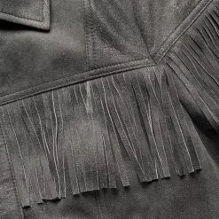 Buffalo Jackson Trading Co. Women's Oakley Fringe Leather Jacket | Grey 8 Buffalo Jackson Trading Co. Women's Oakley Fringe Leather Jacket | Grey