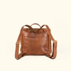Buffalo Jackson Trading Co. Walker Small Leather Backpack | Rustic Tan