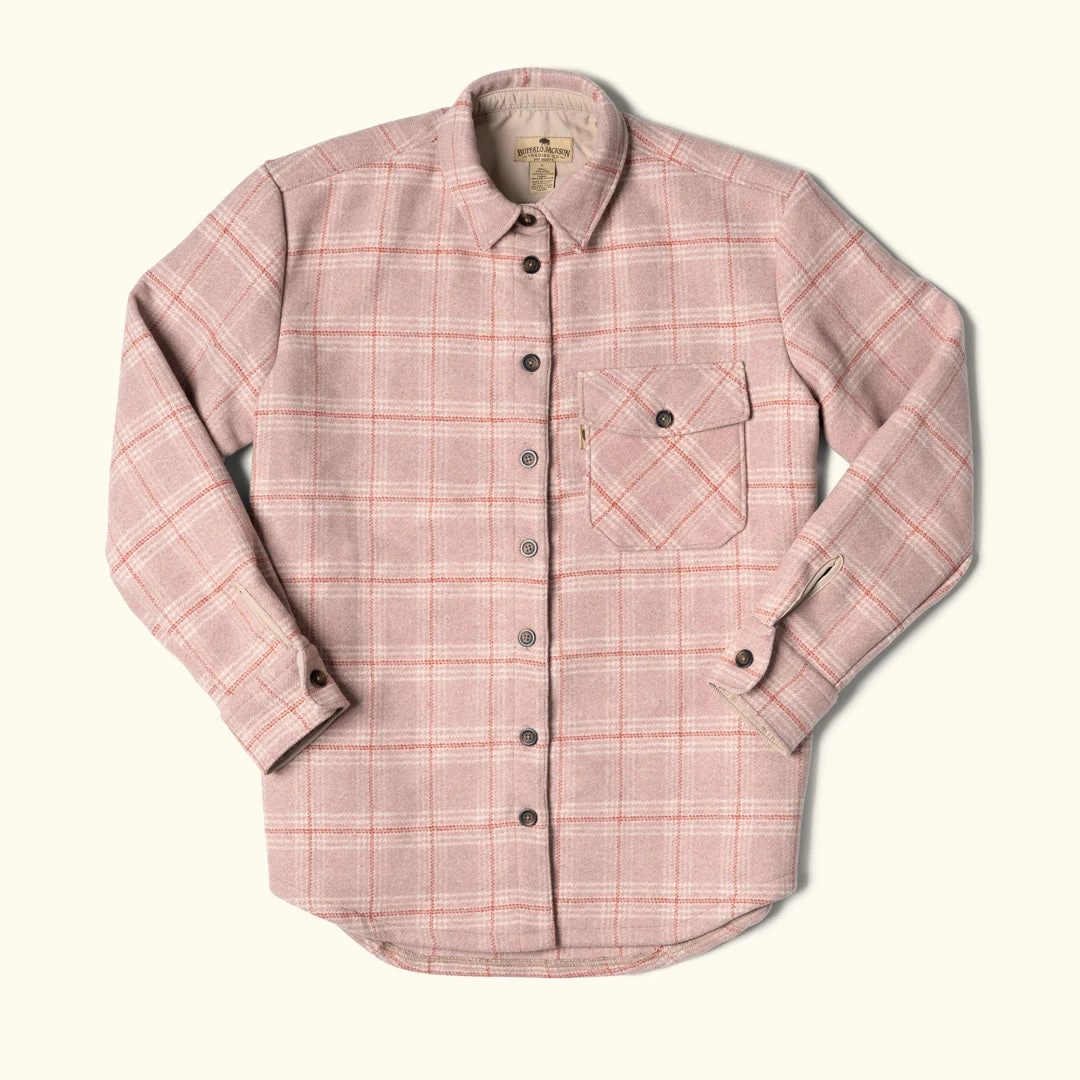 Buffalo Jackson Trading Co. Sale Women's Yukon Wool Shirt Jac | Canyon Rose Buffalo Jackson Trading Co. Sale Women's Yukon Wool Shirt Jac | Canyon Rose