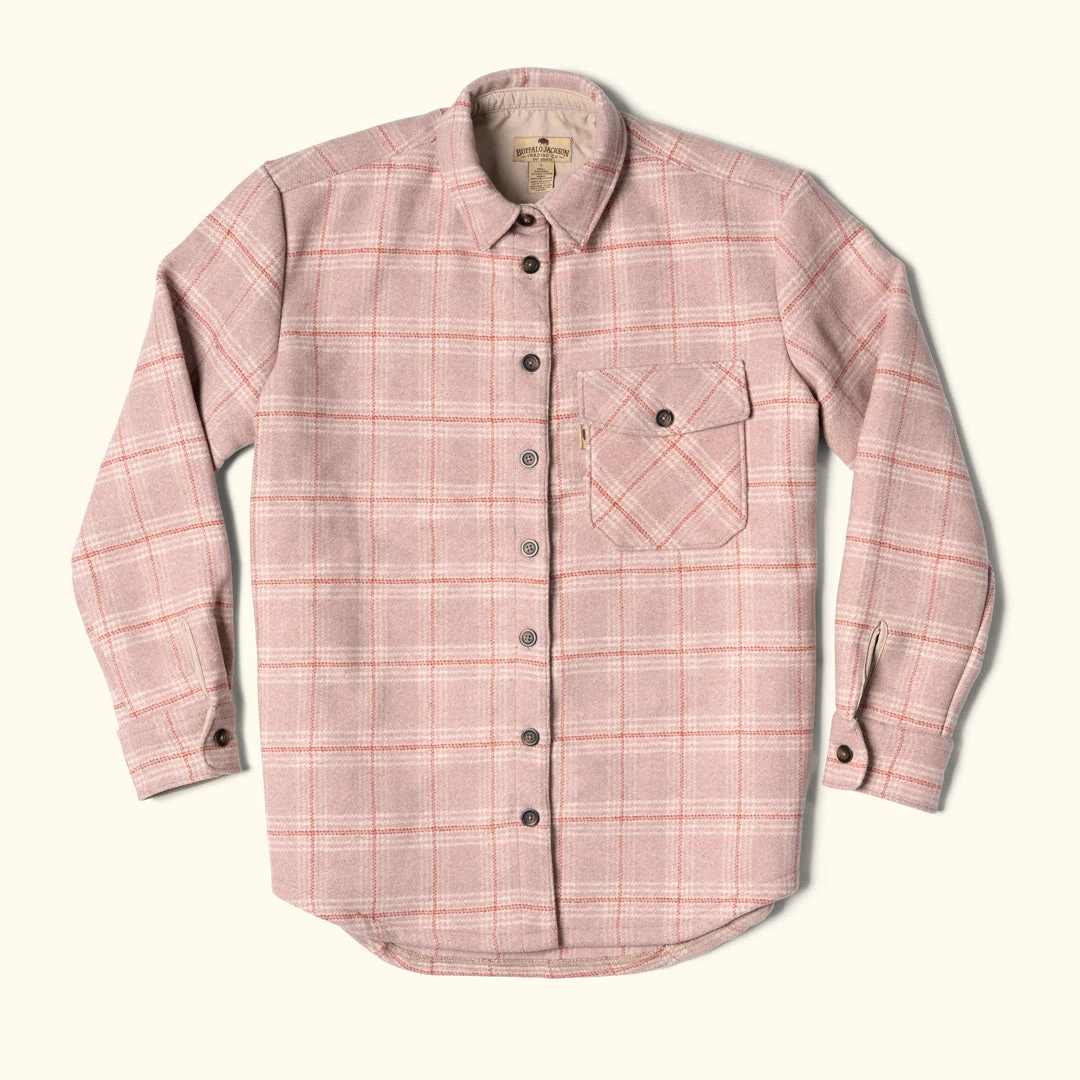 Buffalo Jackson Trading Co. Sale Women's Yukon Wool Shirt Jac | Canyon Rose Buffalo Jackson Trading Co. Sale Women's Yukon Wool Shirt Jac | Canyon Rose
